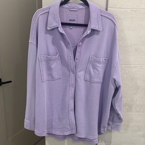 AERIE LAVENDER LUMBER JANE BUTTON UP